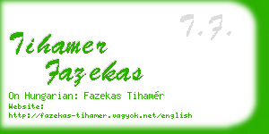 tihamer fazekas business card