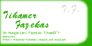 tihamer fazekas business card